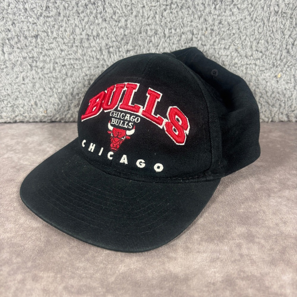 Supersport Hat Mens OS Black Chicago Bulls Snapback NBA Embroidered Flat Brim